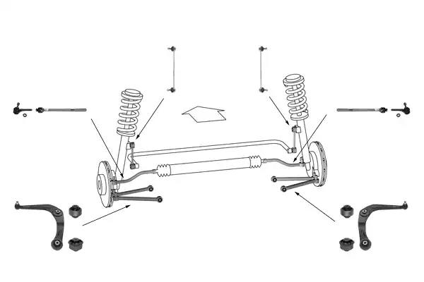 Схема подвески пежо 406