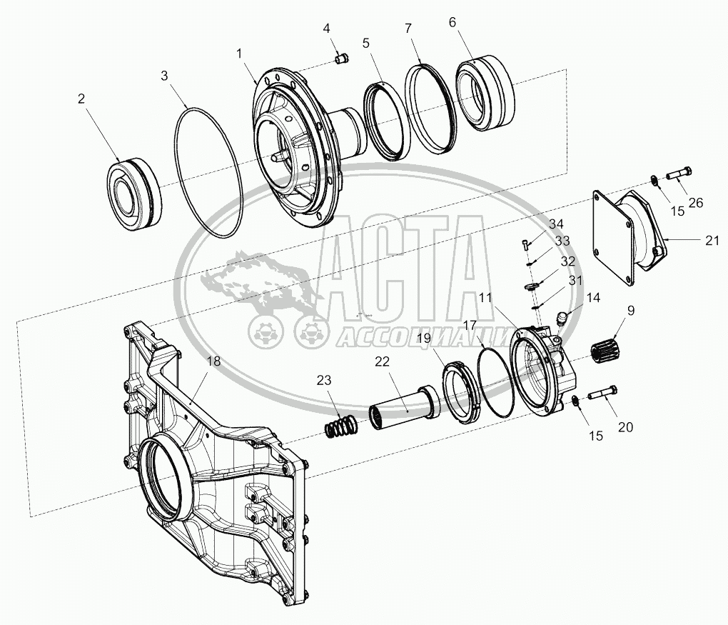 Vibrating suspension, front drum From A017678 для DYNAPAC CC2200