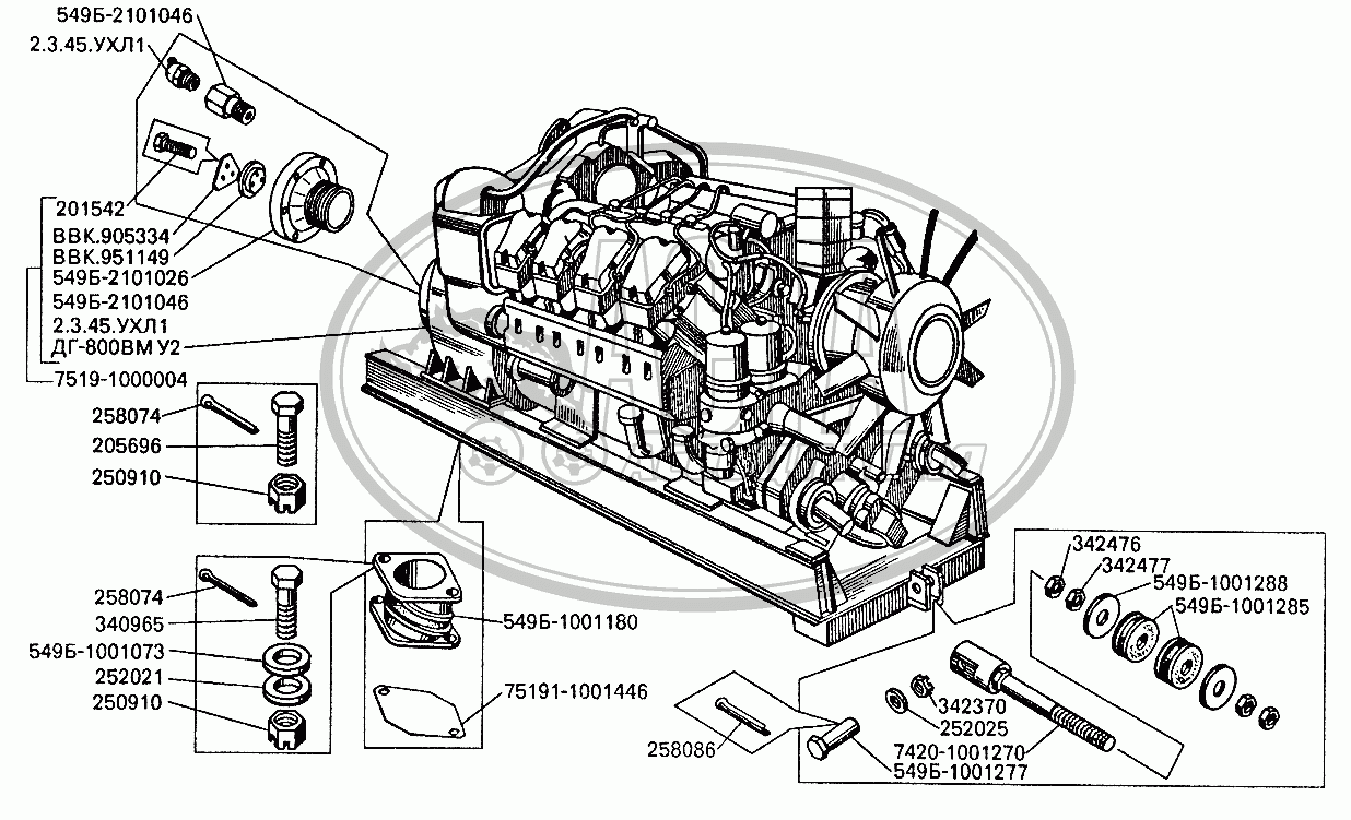 Установка дизель-генератора на БелАЗ-7512, 75123 для грузового автомобиля  БЕЛАЗ-7549