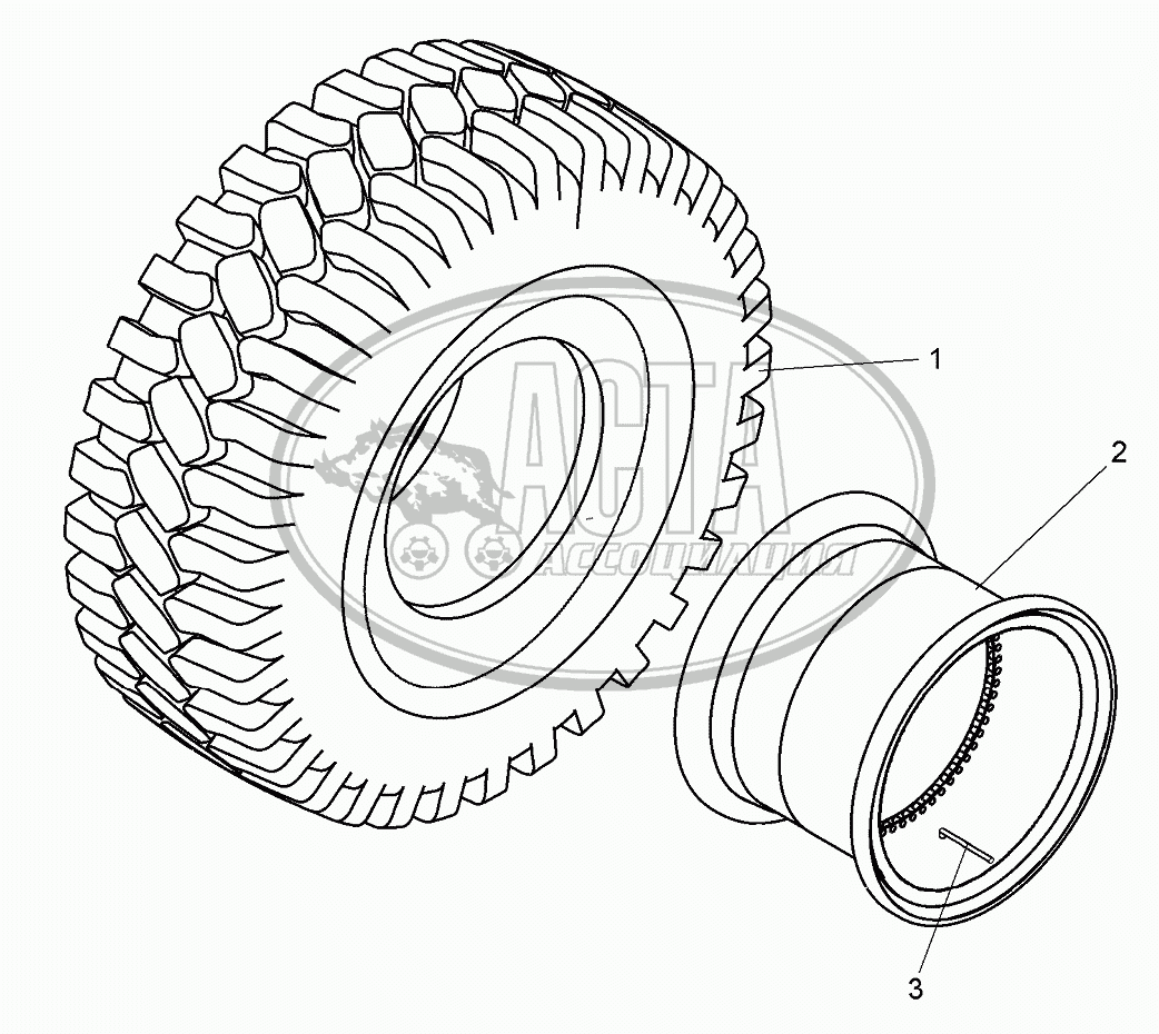 Колесо и шина 75600-3101011-10 для грузового автомобиля БЕЛАЗ-75600