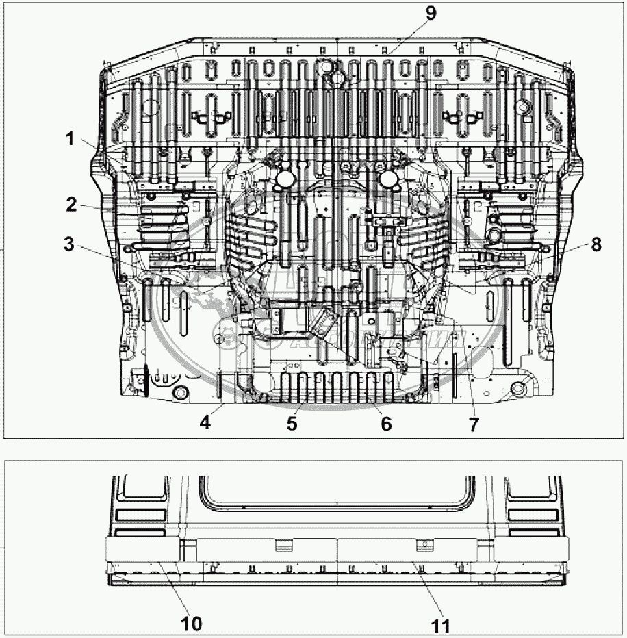 5111B-C0100 Противовибрационная накладка пола для грузового автомобиля  DONGFENG DFL-4251AXA EURO3