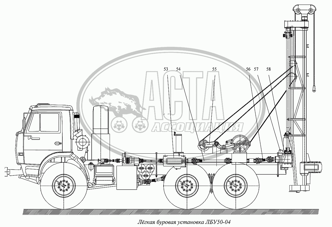 Легкая буровая установка для ГЕОМАШ ЛБУ-50