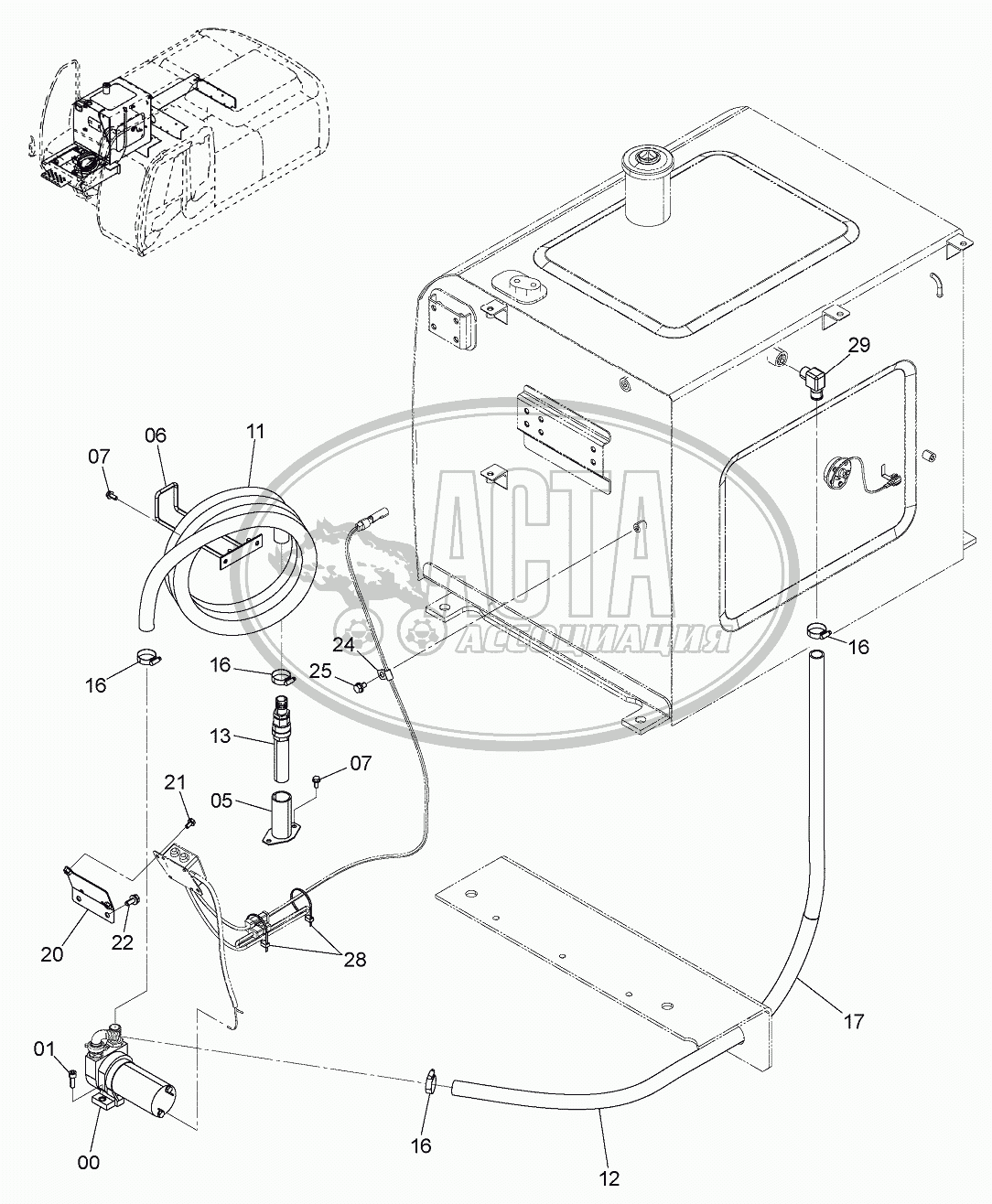 AUTO FUEL FILLING DEVICE для HITACHI ZX-330-3 (PART № PIHH-I-3)