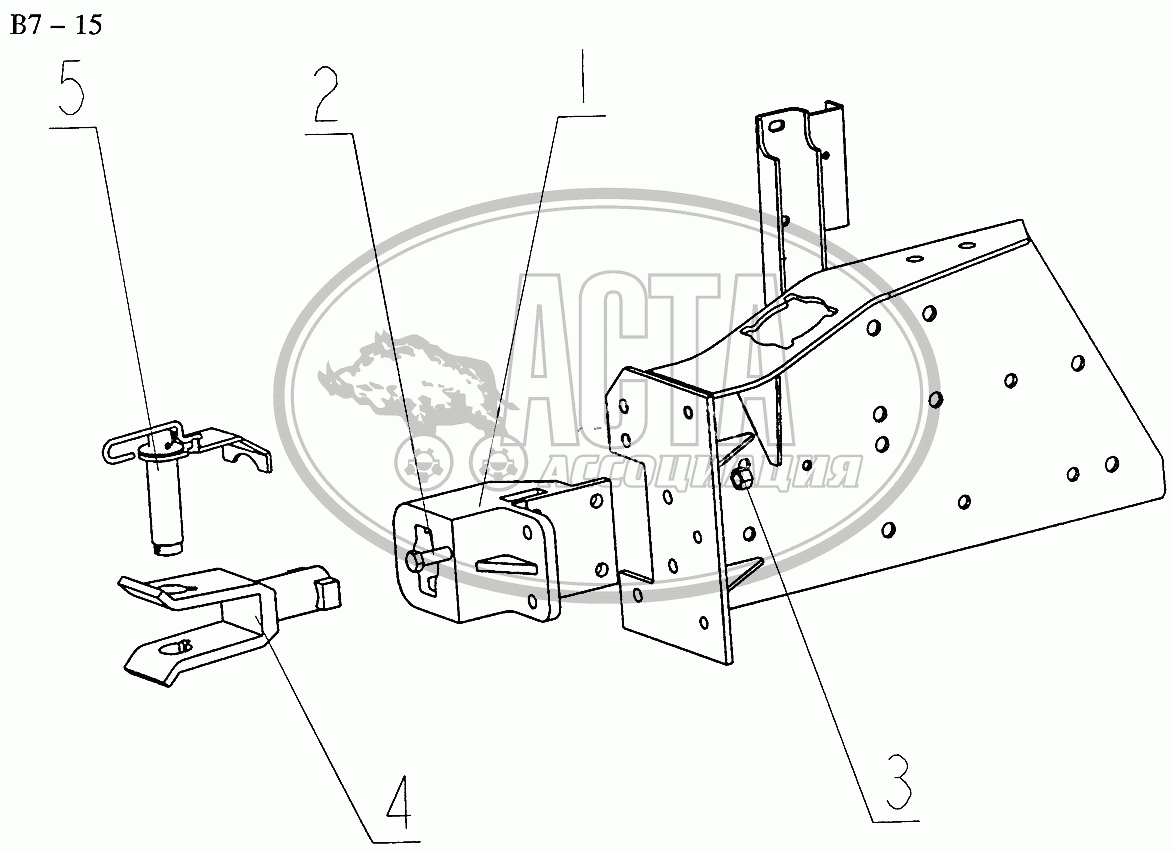 REMOVABLE TOWING HOOK (B7-15) для грузового автомобиля HOWO SINOTRUK 4X2  TRACTOR (371)