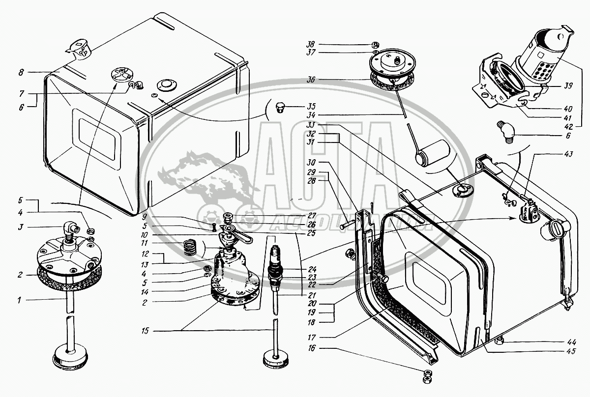 Баки топливные для грузового автомобиля КРАЗ-6322 (ШАССИ)