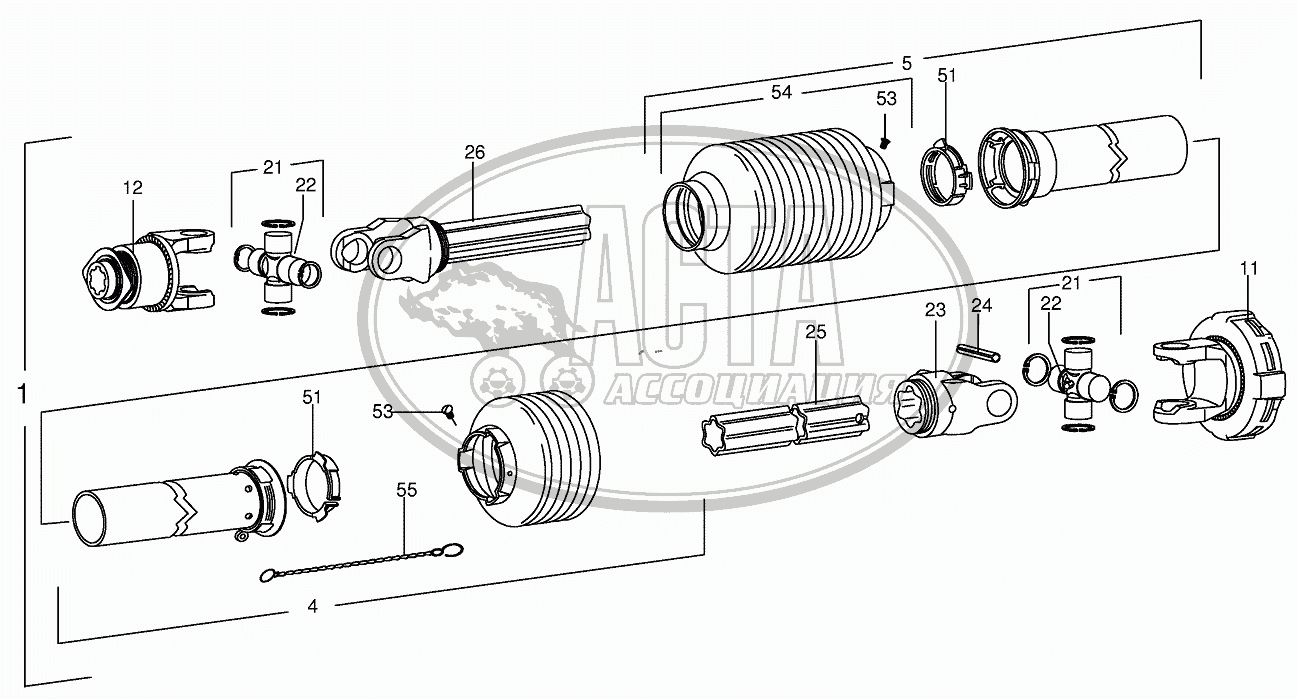 P.T.O shafts для KRONE EC 360/400