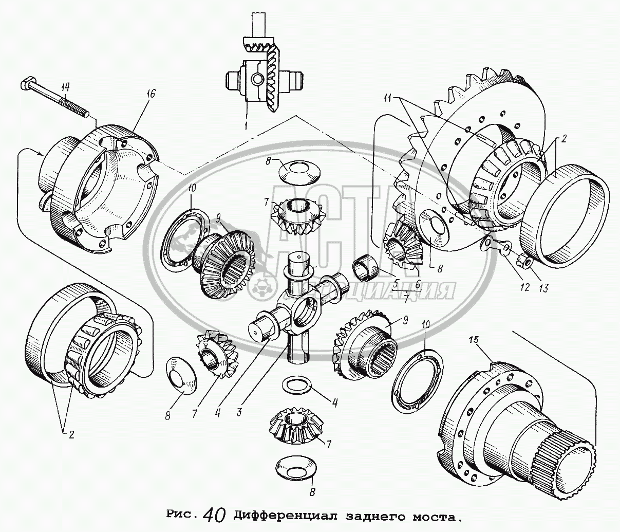 Дифференциал заднего моста для грузового автомобиля МАЗ ОБЩИЙ (СМ. МОД-ЦИИ)