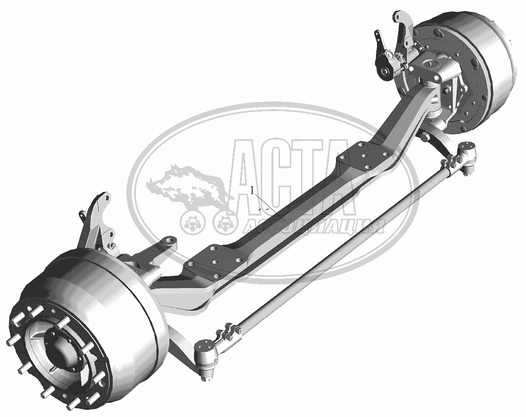 Передняя ось для грузового автомобиля МАЗ-551605