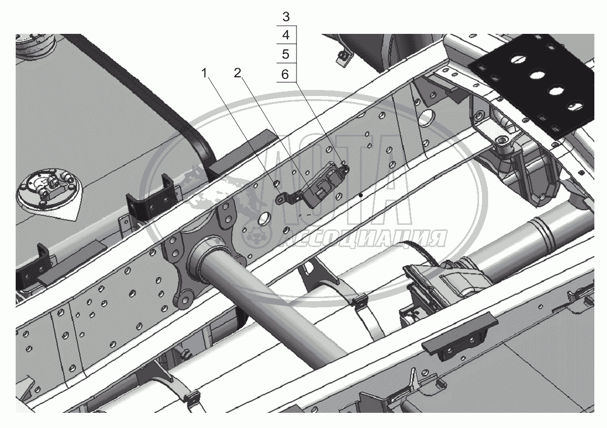 Установка датчика NOx на автомобили МАЗ-534035, 555035 для грузового  автомобиля МАЗ-631236