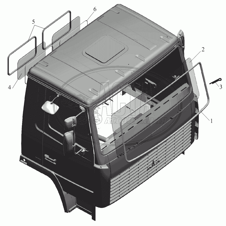 Установка стекла 6430-5200010, стекла задка 6501-5600015 для грузового  автомобиля МАЗ-631236