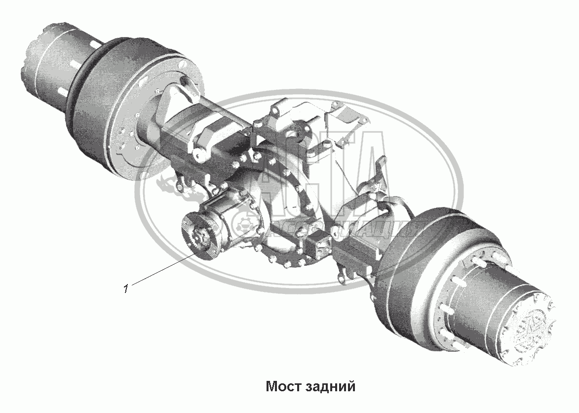 Мост заднийМост задний (2) для грузового автомобиля МАЗ-631705, 631708