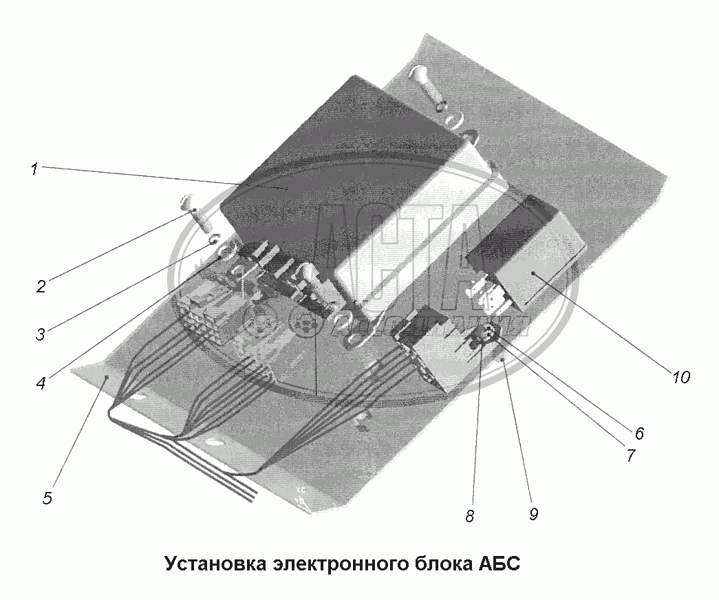 ЭлектрооборудованиеУстановка электронного блока АБС (Ф.Wabco) для  грузового автомобиля МАЗ-631705, 631708