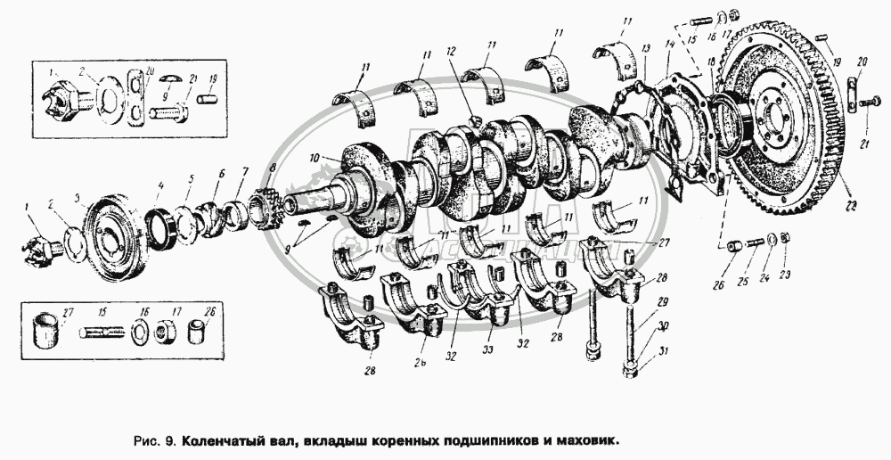 Как снять подшипник коленвала т40