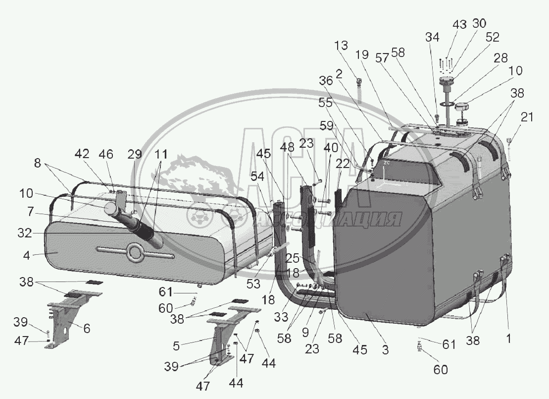 Топливный бак для МТЗ 2122.3/2122.4