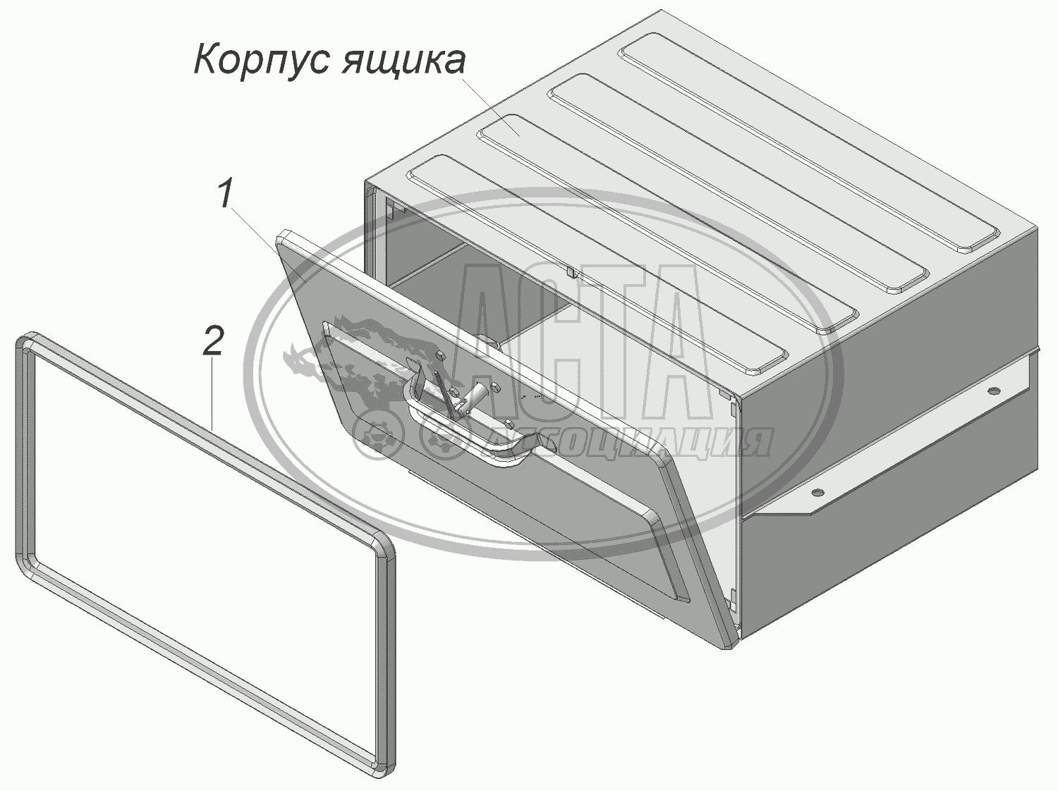 6606-3919010 Ящик для ЗИП в сборе для грузового автомобиля НЕФАЗ-8602