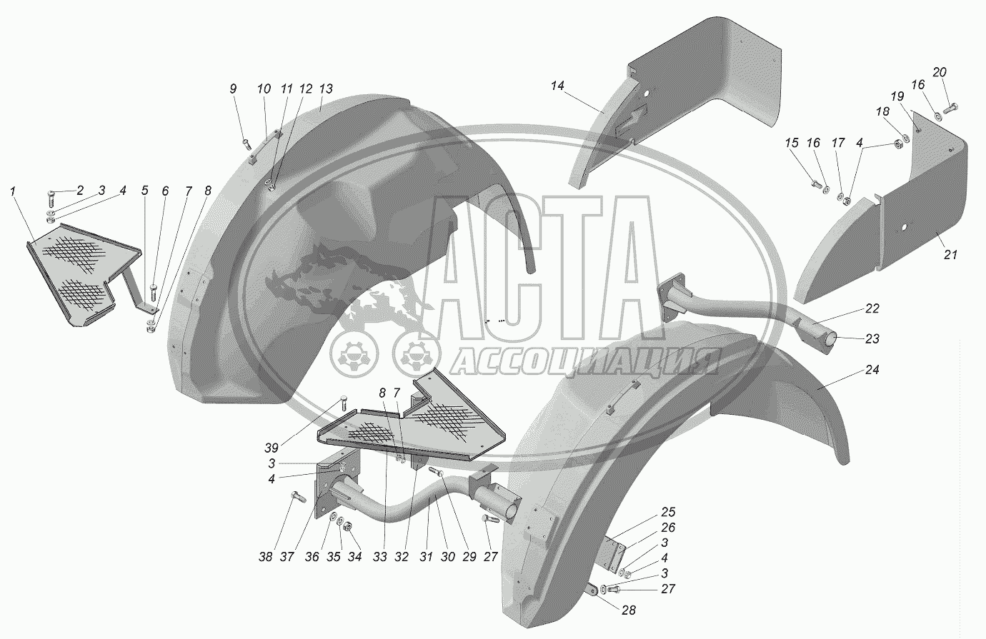 Установка арок колес для грузового автомобиля УРАЛАЗ УРАЛ-4320-1151-59