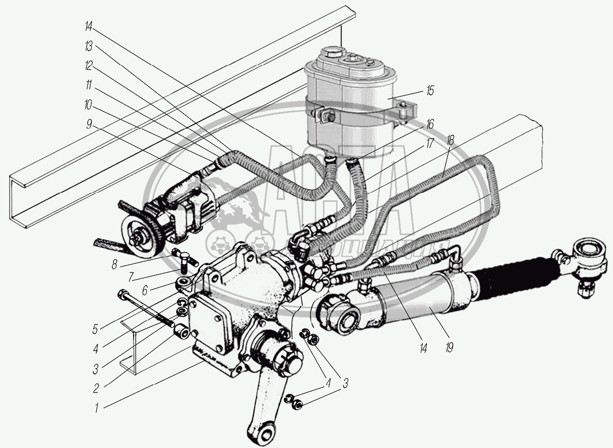 Рулевое управление для грузового автомобиля УРАЛАЗ УРАЛ-4320-1151-59