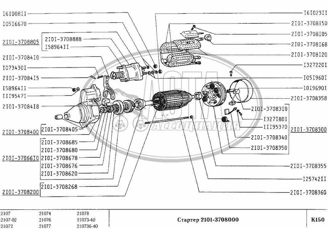 Стартер 2101-3708000 для ВАЗ-2107