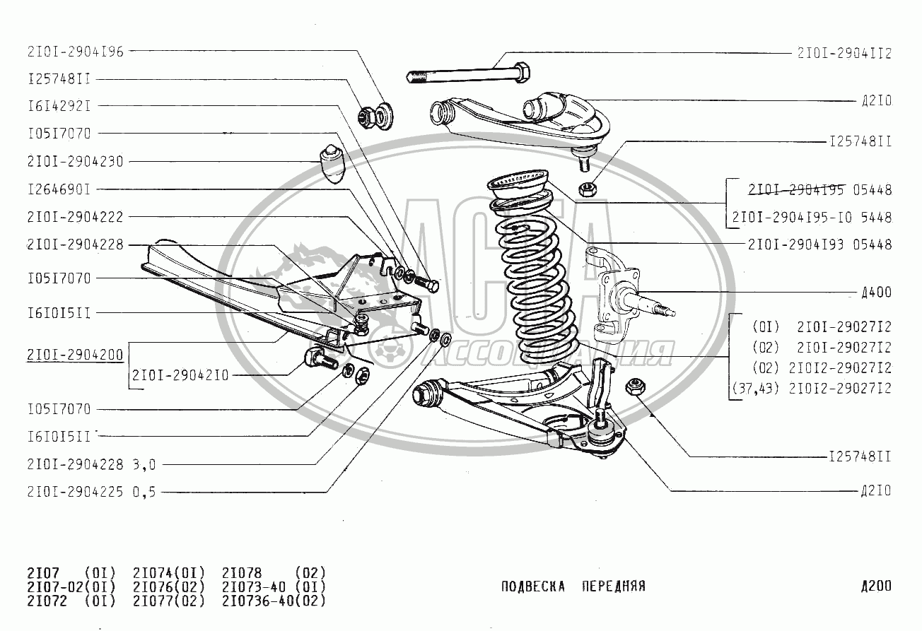 Подвеска передняя для ВАЗ-2107