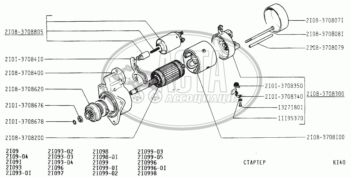 Стартер для ВАЗ 2108