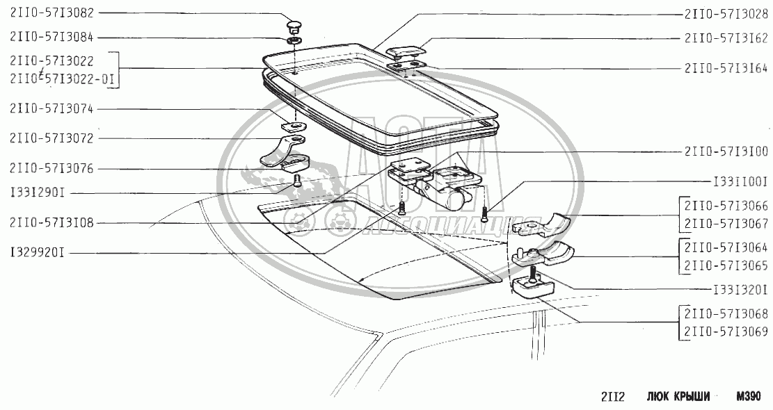 Люк крыши для ВАЗ ВАЗ-2111