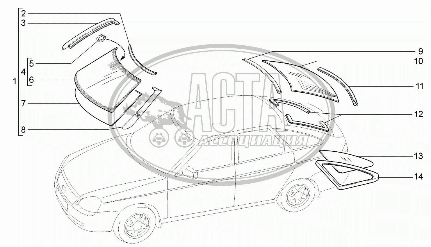 Окна для LADA PRIORA (ВАЗ-2170)