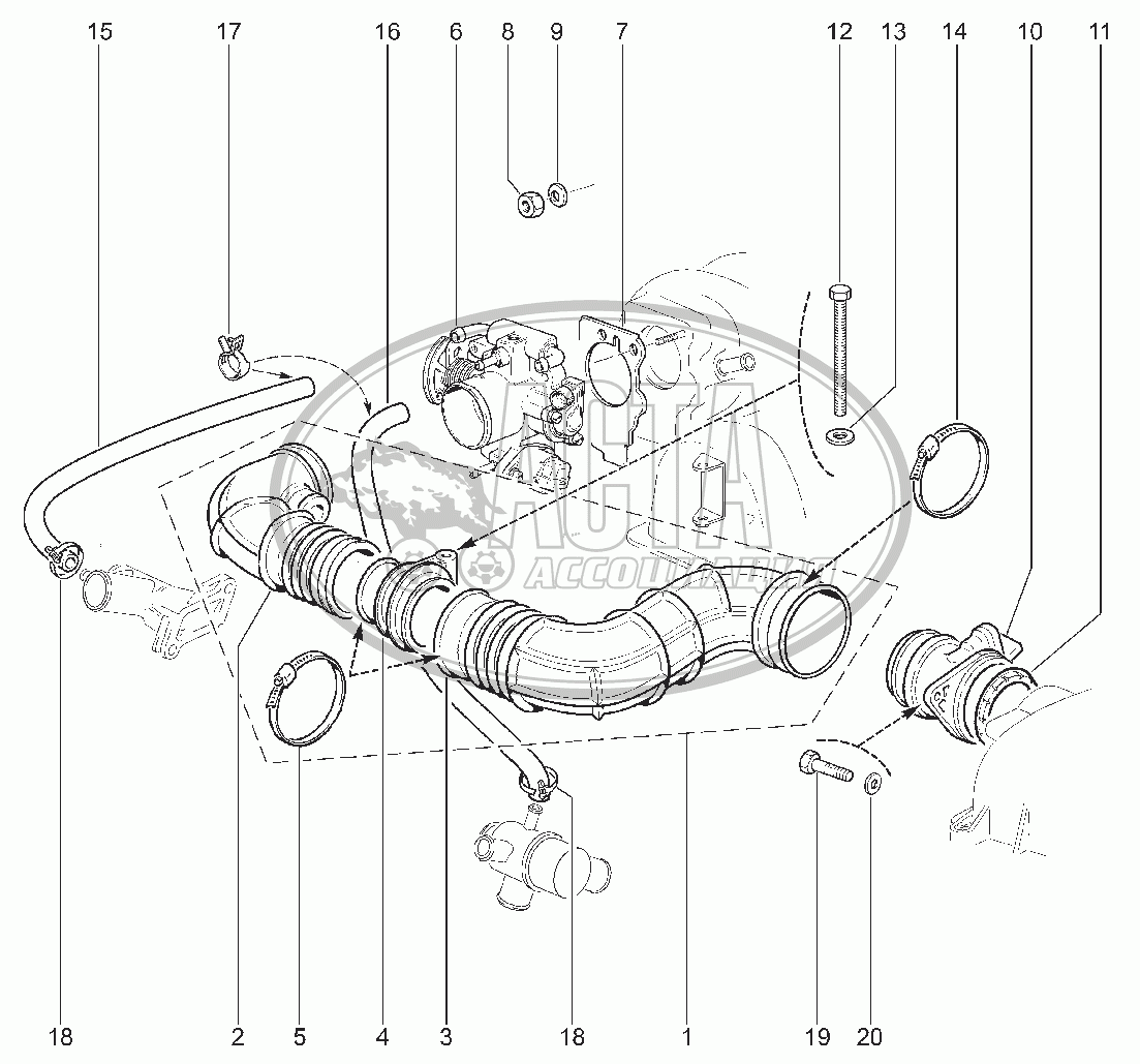 Система подачи воздуха для ВАЗ CHEVROLET NIVA