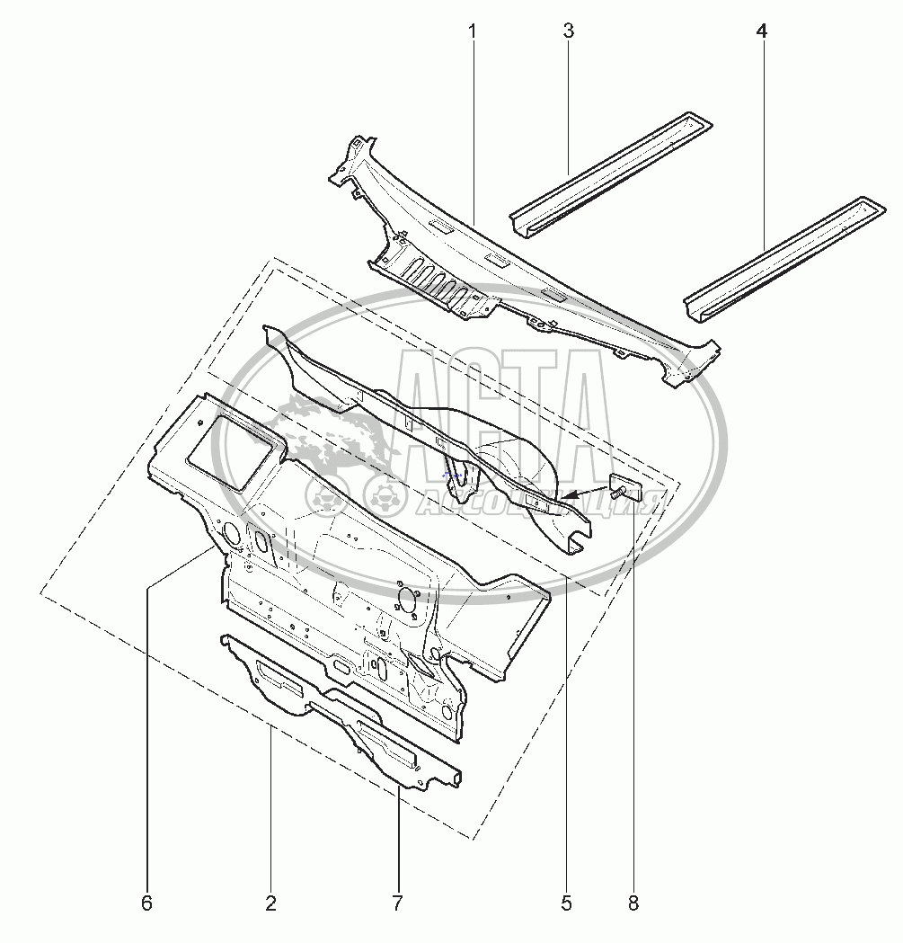 421010. ЩИТОК ПЕРЕДКА для ВАЗ LADA GRANTA FL CROSS