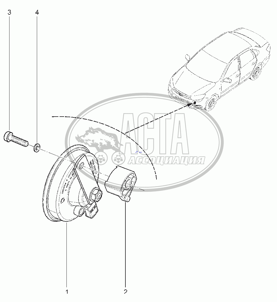 820010. ЗВУКОВОЙ СИГНАЛ для ВАЗ LADA GRANTA FL CROSS