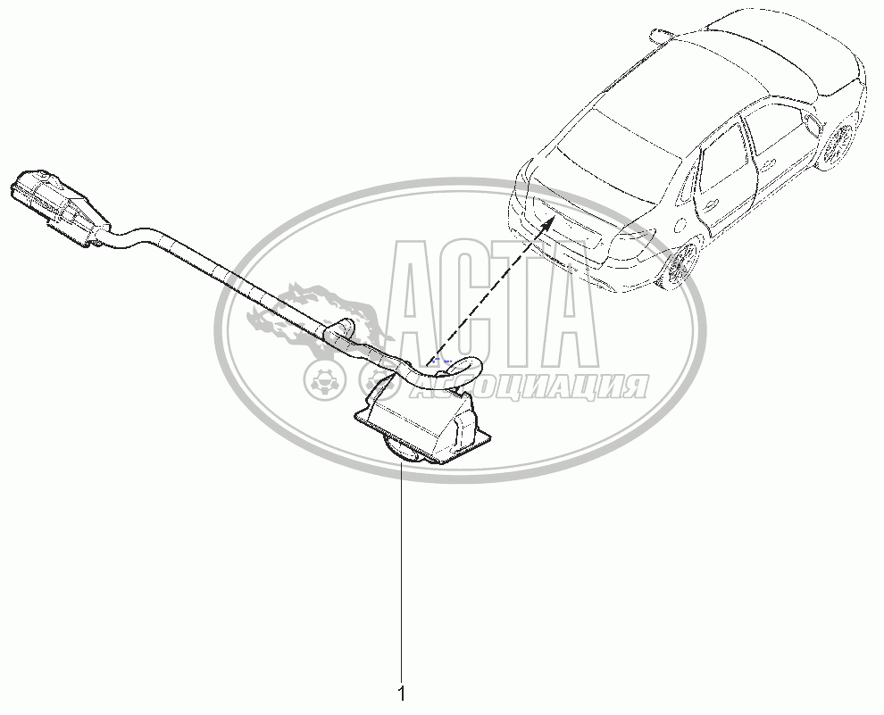 864210. КАМЕРА ЗАДНЕГО ВИДА для ВАЗ LADA GRANTA FL CROSS