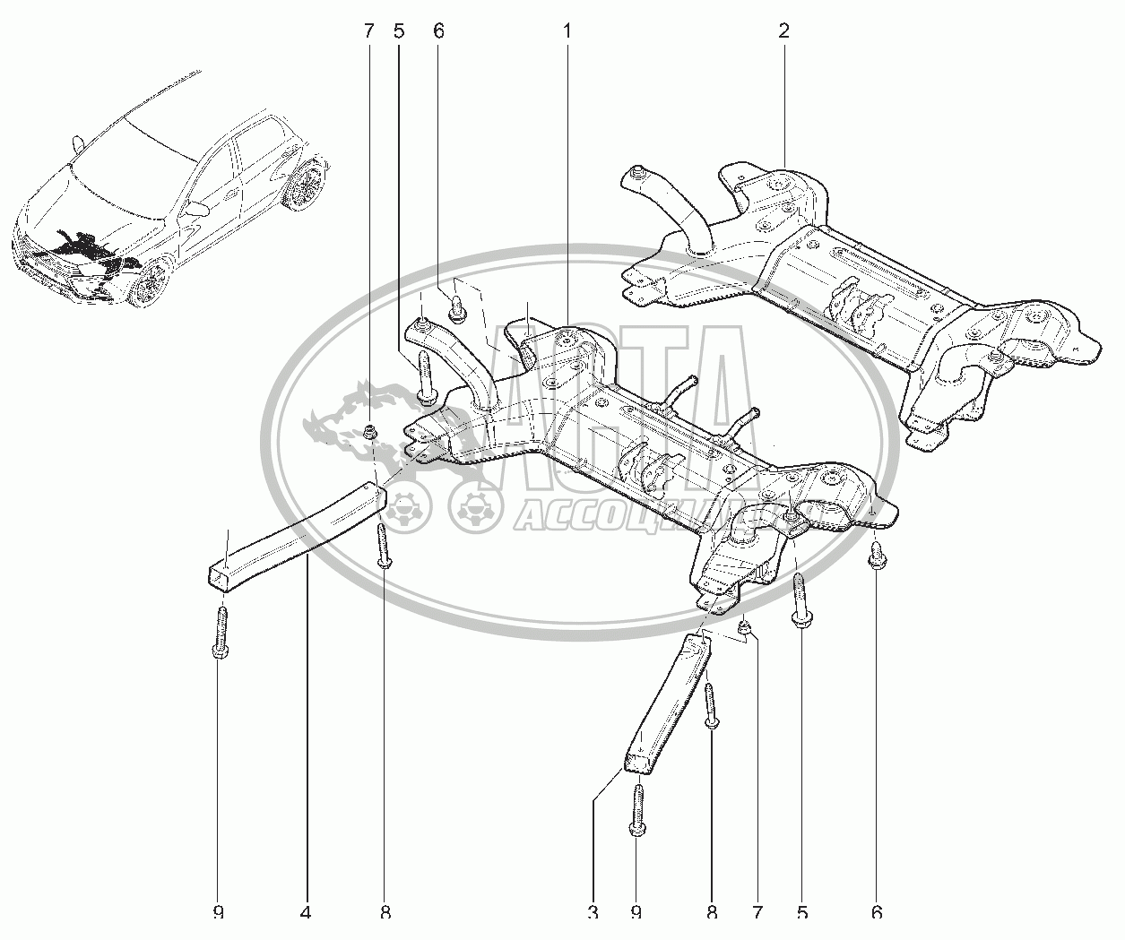 310010. ПОДРАМНИК для ВАЗ LADA VESTA SPORT