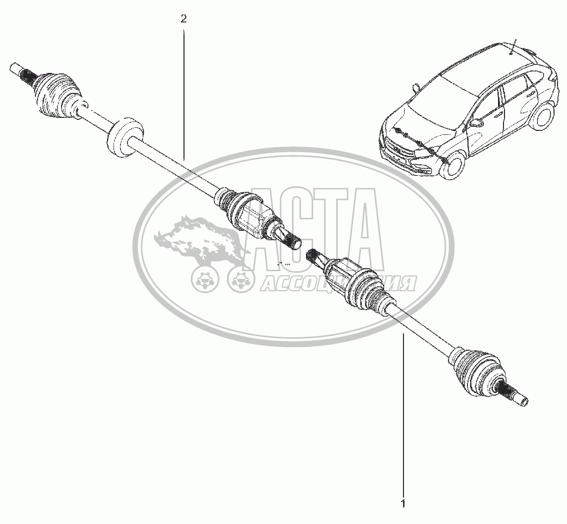 290110. ПРИВОД ПЕРЕДНИХ КОЛЕС для ВАЗ LADA XRAY