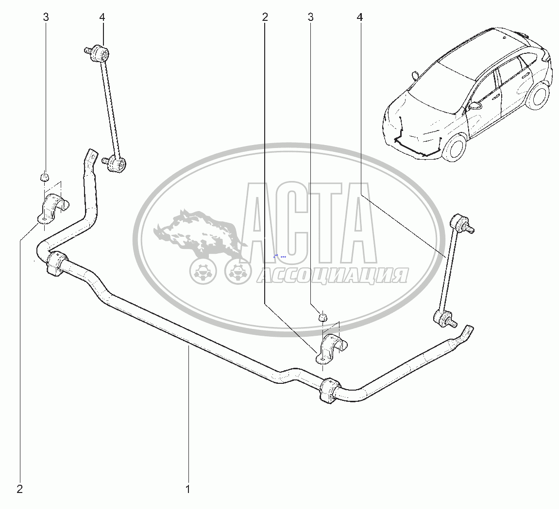 321011. СТАБИЛИЗАТОР ПЕРЕДНИЙ для ВАЗ LADA XRAY