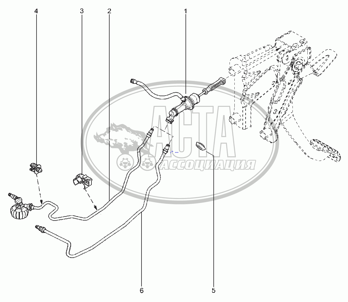 372510. ПРИВОД СЦЕПЛЕНИЯ (ГИДРАВЛИЧЕСКИЙ) для ВАЗ LADA XRAY