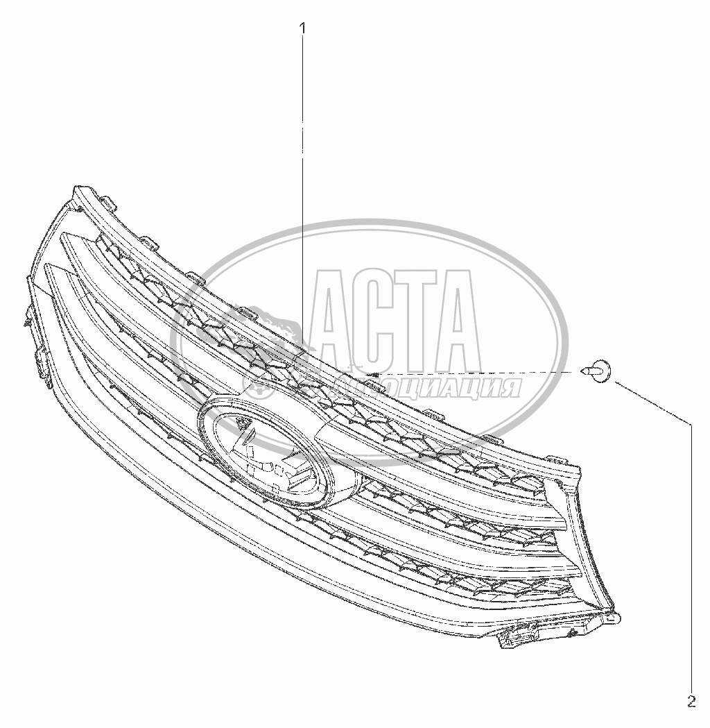 555010. РЕШЕТКА РАДИАТОРА для ВАЗ LADA XRAY