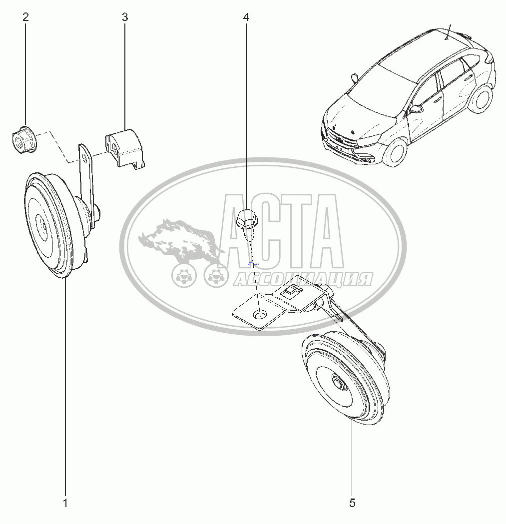 820110. ЗВУКОВОЙ СИГНАЛ для ВАЗ LADA XRAY