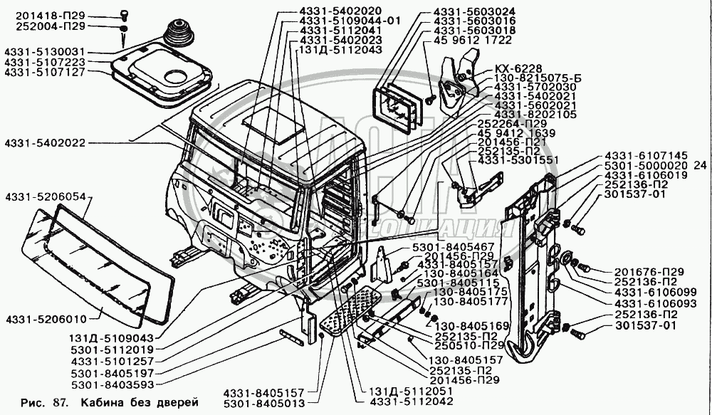 Шумоизоляция пола задняя правая автозапчасть №4331-5112041