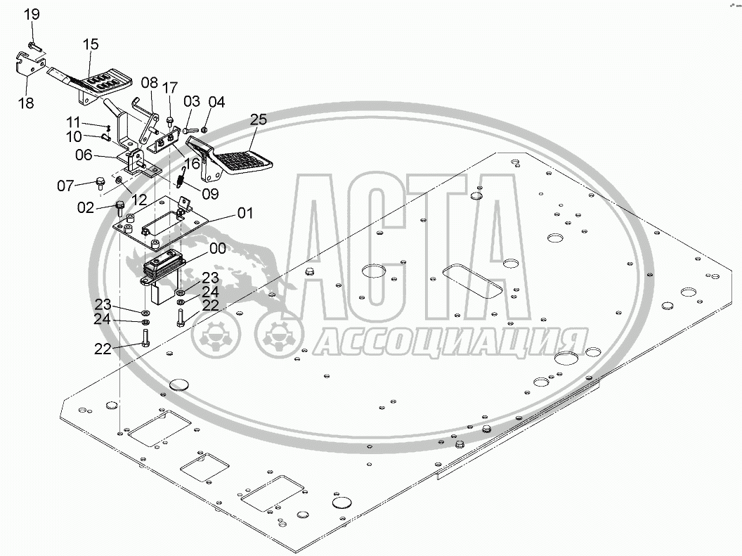 CONTROL PEDAL (BREAKER, CRUSHER) для HITACHI ZX-330-3 (PART № PIHH